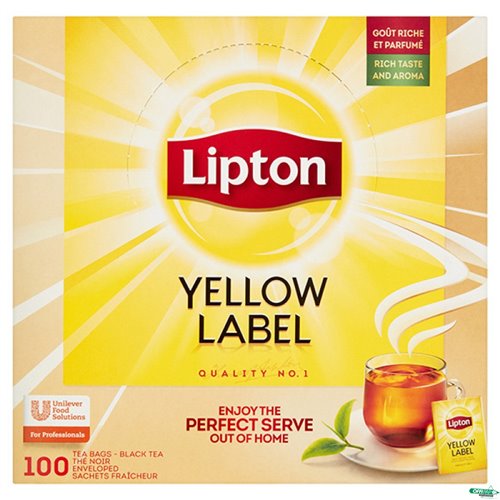 Herbata LIPTON Yellow Label (100 kopert fol.) czarna