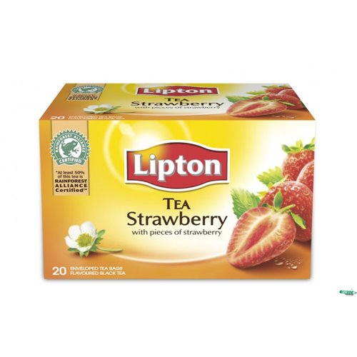 Herbata_LIPTON STRAWBERRY TRUSKAWKA 20t/32g czarna