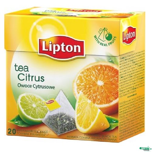 Herbata LIPTON PIRAMID OWOCE CYTRUSOWE 20t