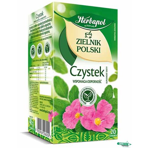 Herbata HERBAPOL CZYSTEK Suplement diety Zielnik Polski  20t x2g ziołowa