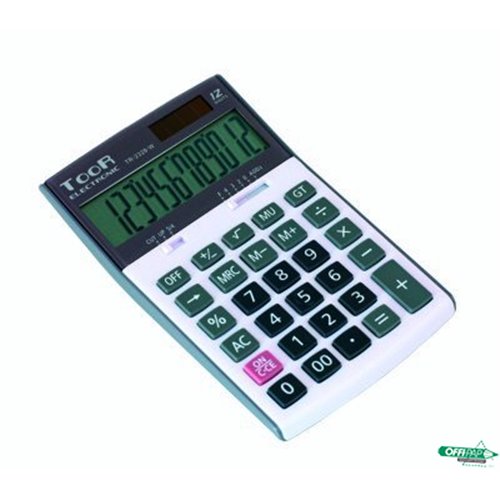 Kalkulator TOOR TR-2328-W, 12 pozycyjny, podwójne zasilanie 120-1427