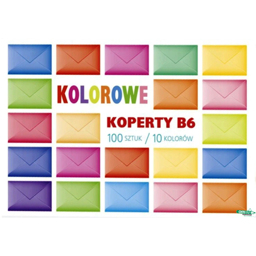 Koperty B6 kolorowe 100szt. (10 kolorów ) KB6-OG_3