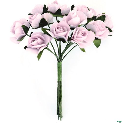 Kwiaty papierowe RÓŻE bukiet różowy 12szt. 252006 Galeria Papieru