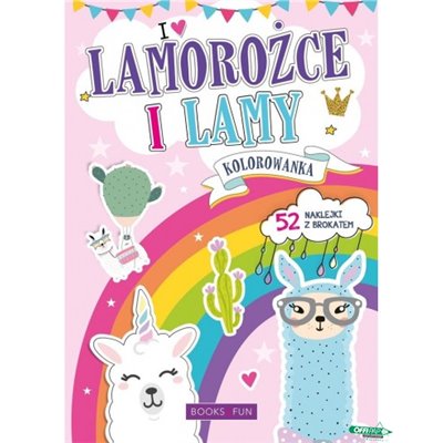 Kolorowanka z naklejkami - Lamorożce i Lamy B&F