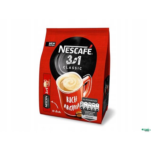 Kawa NESCAFE CLASSIC 3w1 10 x paluszek 1,65g rozpuszczalna