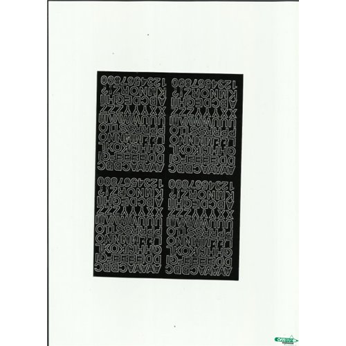 LITERY samop.0.7cm(8) czarne ARTDRUK