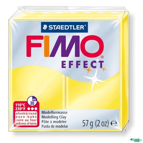 FIMOeffect, masa termoutwardzalna 56g, żółty przezroczysty S 8020-104