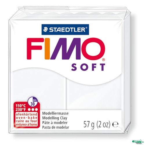 FIMOsoft, masa termoutwardzalna 56g, biały S 8020-0