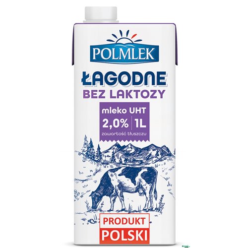 Mleko POLMLEK UHT bez laktozy 2% 1l