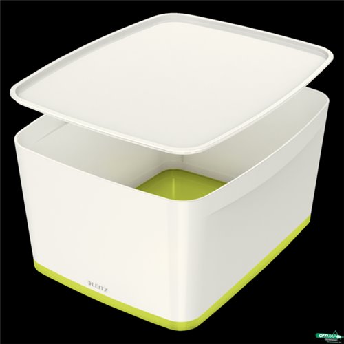 Pojemnik MyBOX duży z pokrywką biało-zielony LEITZ 52161064