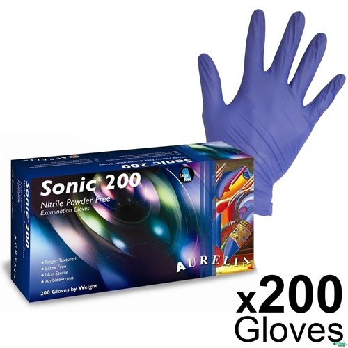 Rękawice nitrylowe fiolet XS SONIC (200 szt.) 8%VAT