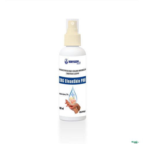 Płyn do dezynfekcji rąk grejpfrutowy 100ml ERG CleanSkin PRO alkohol/gliceryna BORYSZEW (spray)