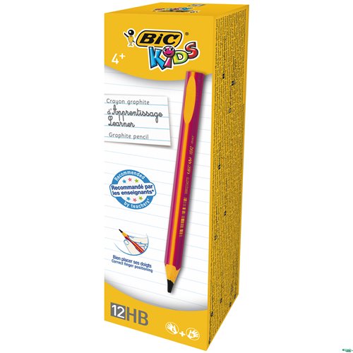 Ołówek bez gumki BIC Kids Evolution HB, różowy, 919263