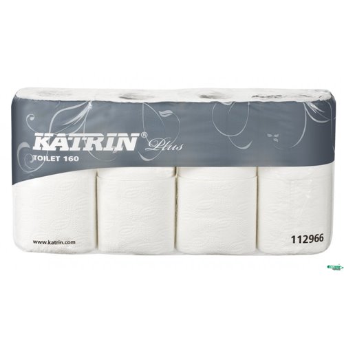Papier toaletowy KATRIN  Plus 160 8szt 187x95 2warstwy superbiały 112966