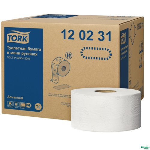 Papier toaletowy TORK ADVANCED JUMO mini (12) 170m 2 warstwowy biały 120231
