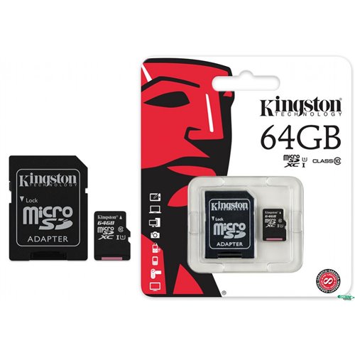 Pamięć MicroSD KINGSTON 64GB MicroSDHC CL10 SDC10G2/64GB