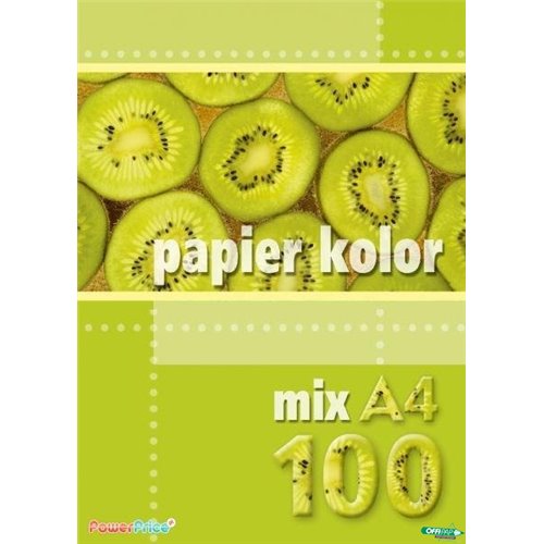 Papier xero A4 mix 100 ark KRESKA