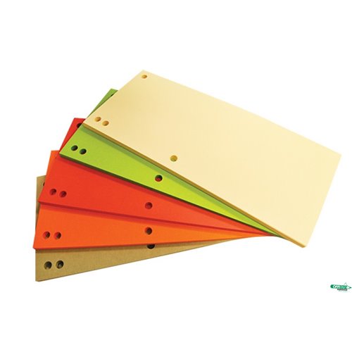 Przekładki , karton, 1/3 A4, 235x105mm, 100szt., mix kolorów, typu OFFICE PRODUCTS 21070035-99