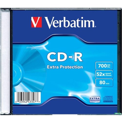 Płyta CD-R VERBATIM SLIM  700MB x52 Extra Protection    43347 a