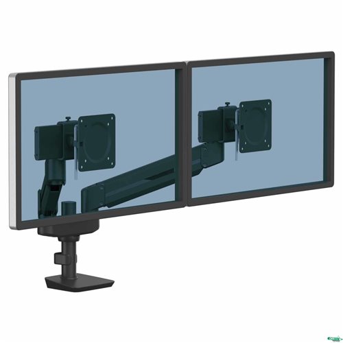 Ramię kompaktowe na 2 monitory TALLO  (czarne), FELLOWES, 8614501