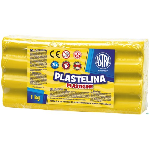 Plastelina Astra 1 kg żółta, 303111002