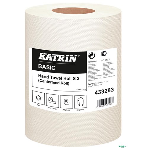 Ręczniki w roli KATRIN BASIC S 2, 433283, opakowanie: 12 rolek