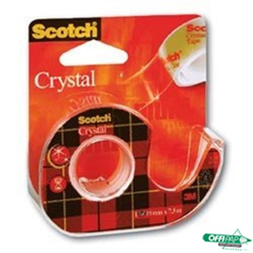 Taśma biurowa SCOTCH_ Crystal (144), 12,7mm, 11, 4m, z dyspenserem