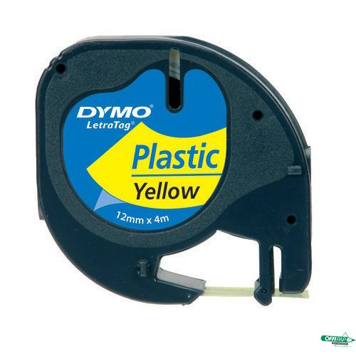 Taśma DYMO 12mm/4m - plastikowa, żółty S0721620 LETRAG