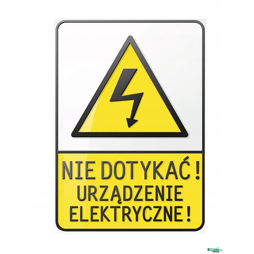 Tabliczka  Nie dotykać urządzenie elektryczne ZZ-1eoa/913ZN