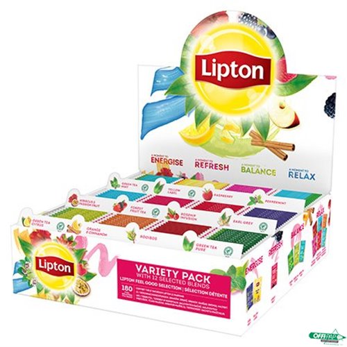 Herbata LIPTON Variety Pack - 12 smaków x 15 kopert fol. czarna