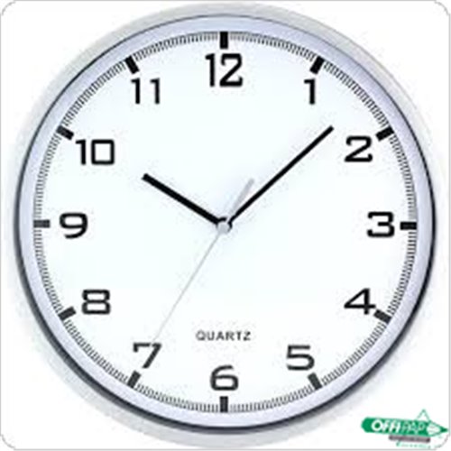 Zegar ścienny plastikowy 25,5 cm, biały z białą tarczą MPM E01.2478.00.A