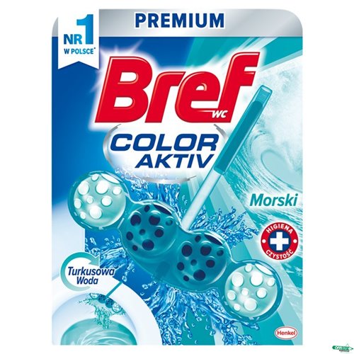 BREF Zawieszka WC COLOR AKTIV barwiące kulki 50g Morski 0422767