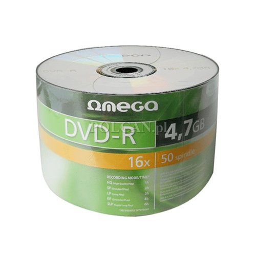 Dysk Omega DVD-R | 4.7GB | szpindel 50szt printable